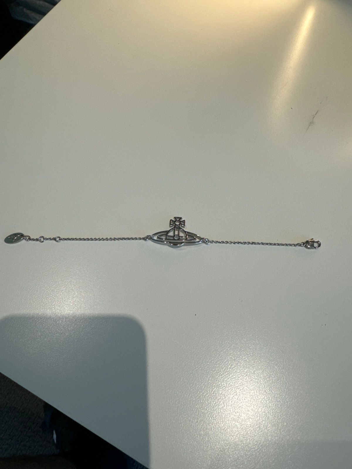 Pre-owned Vivienne Westwood Thin Orb Bracelet In Silver