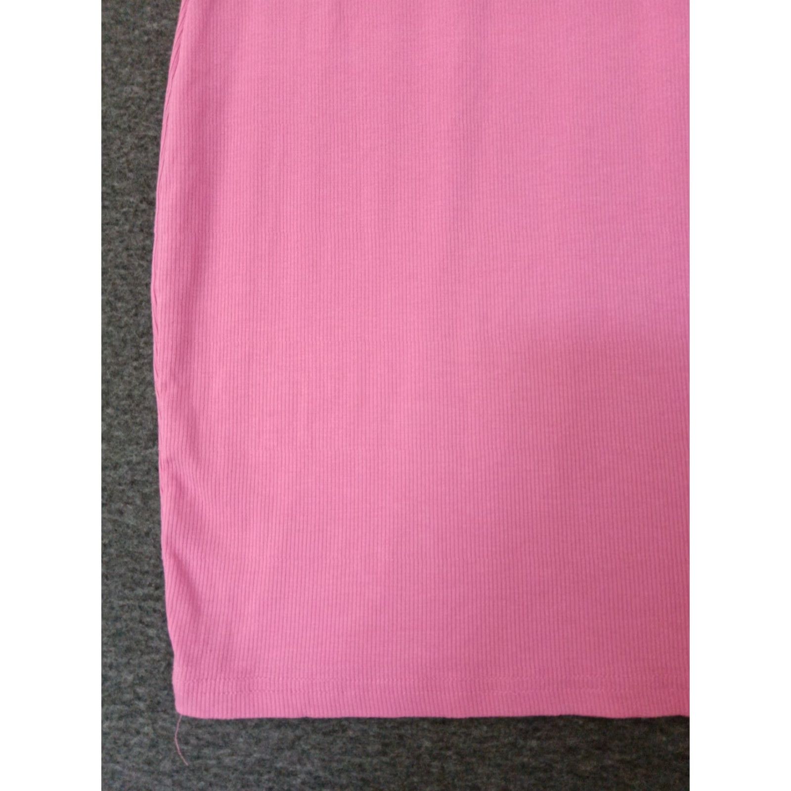 Pinko Tank Dress Ribbed Women's Sleeveless Bright Pink Midi XL Size M / US 6-8 / IT 42-44 - 7 Thumbnail