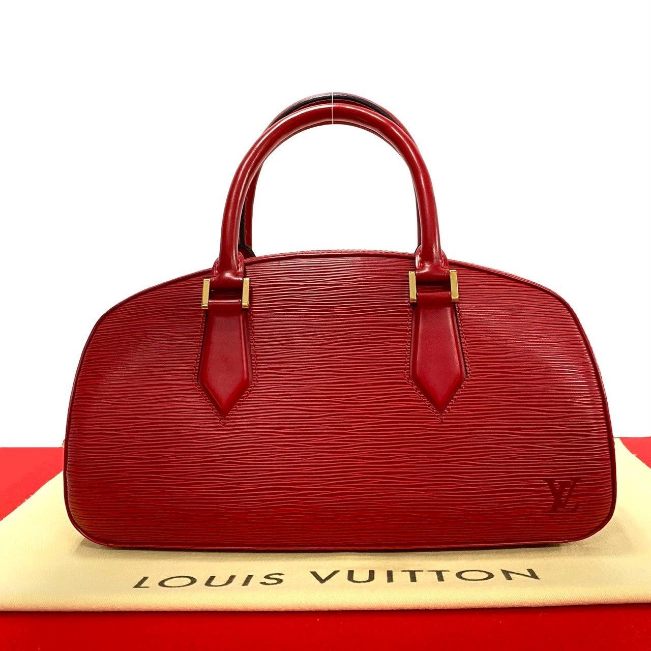 Louis Vuitton Handbag Red Leather
