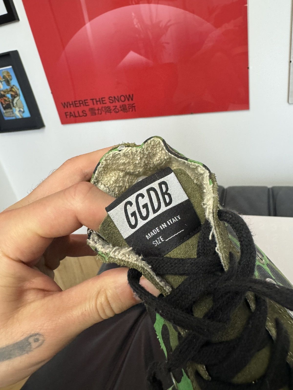 Golden Goose Golden Goose Hi Top Sneakers Italy Leopard Camo Green Rare Size US 8 / IT 38 - 7 Thumbnail