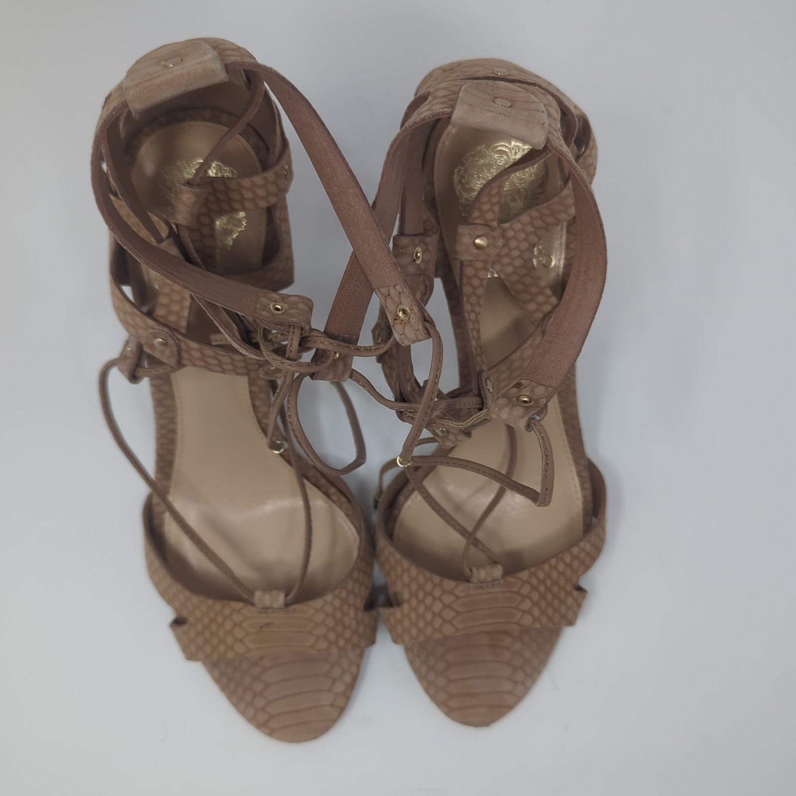 Vince Camuto Vince Camuto Suede Snake Print Leather Heels Womens Size 8.5 Size US 8.5 / IT 38.5 - 4 Thumbnail