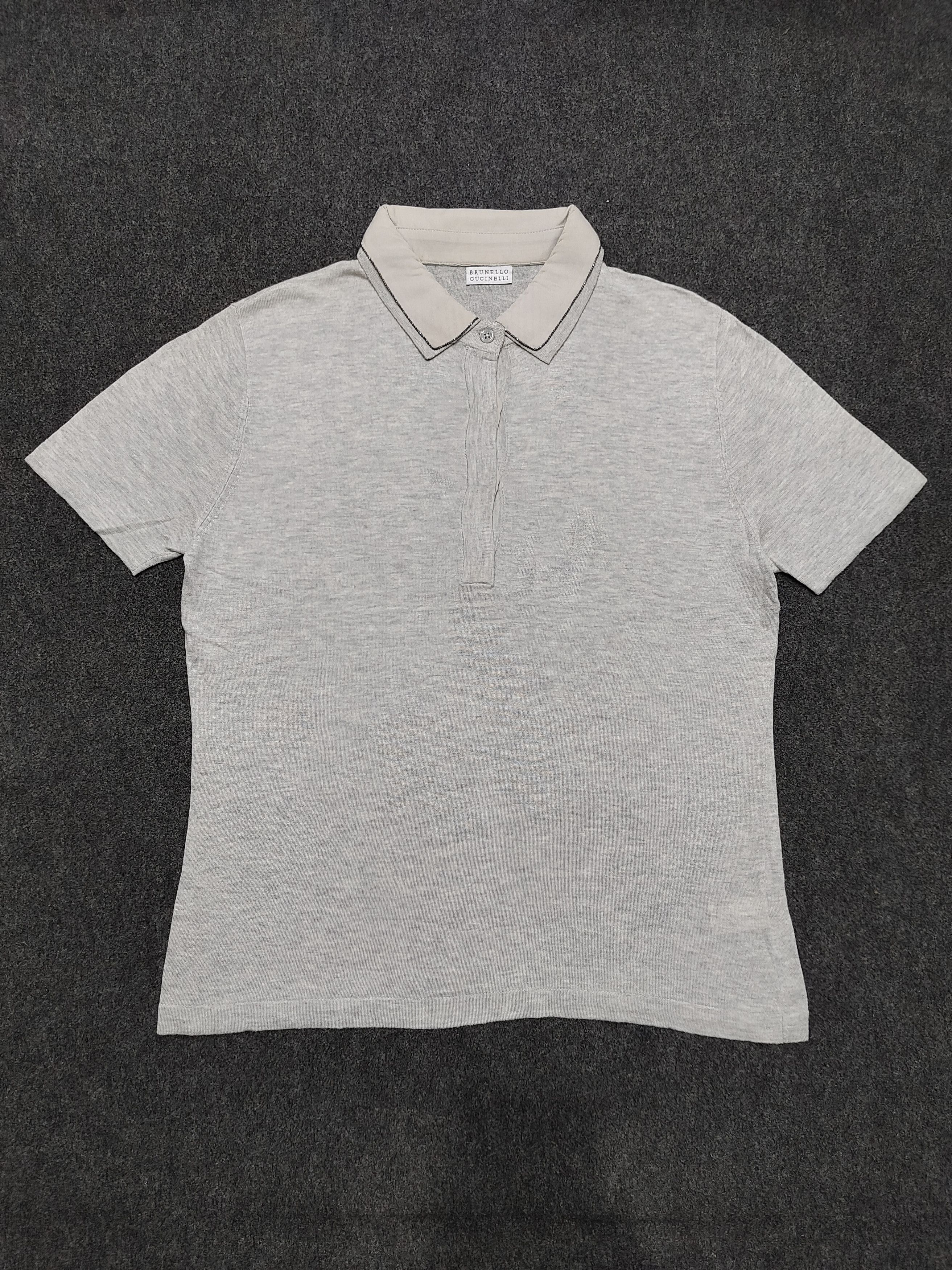 Brunello Cucinelli Brunello Cucinelli- Minimal Double Collar Polos Size S / US 4 / IT 40 - 1 Thumbnail