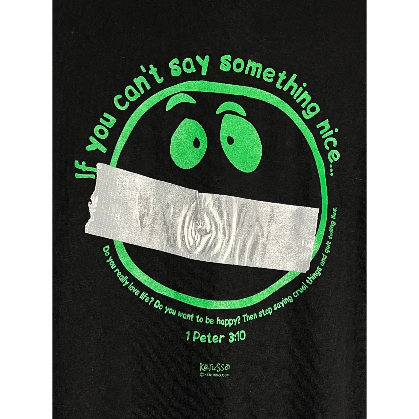 Alstyle Vintage Kerusso If You Can’t Say Something Nice Jesus Tee Size US XL / EU 56 / 4 - 2 Thumbnail