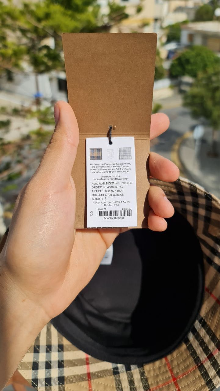 Burberry Check Technical Cotton Bucket Hat Size ONE SIZE - 14 Thumbnail