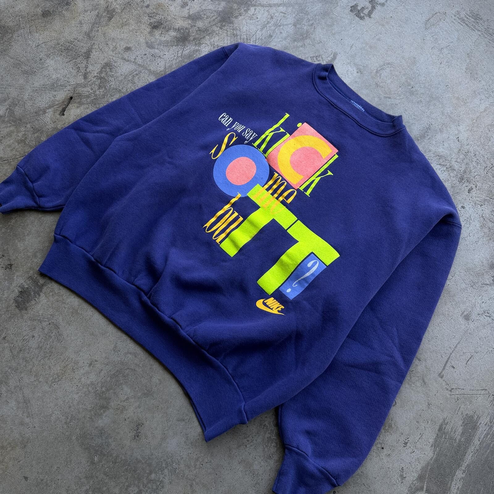 Nike Vintage 80s 90s Nike Kick Some Butt Crewneck Sweatshirt L Size L / US 10 / IT 46 - 4 Thumbnail