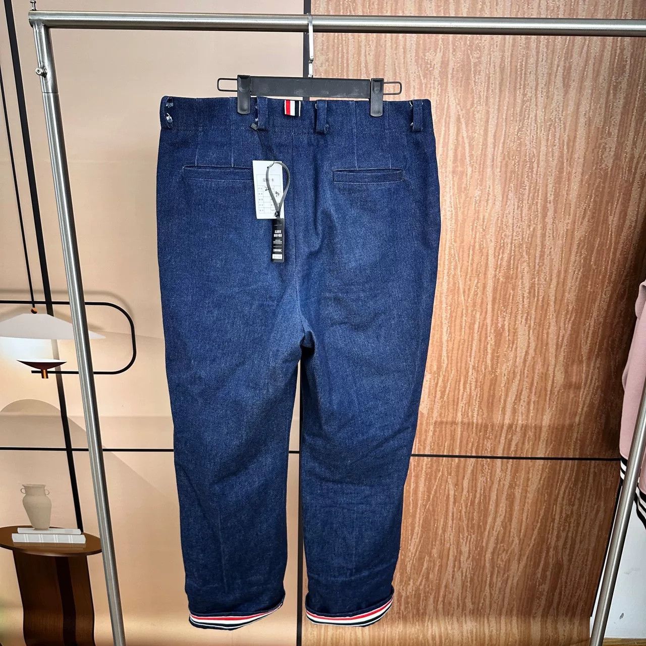 Thom Browne Thom Browne Blue Stripe Cuff Jeans Size US 26 / EU 42 - 1 Thumbnail
