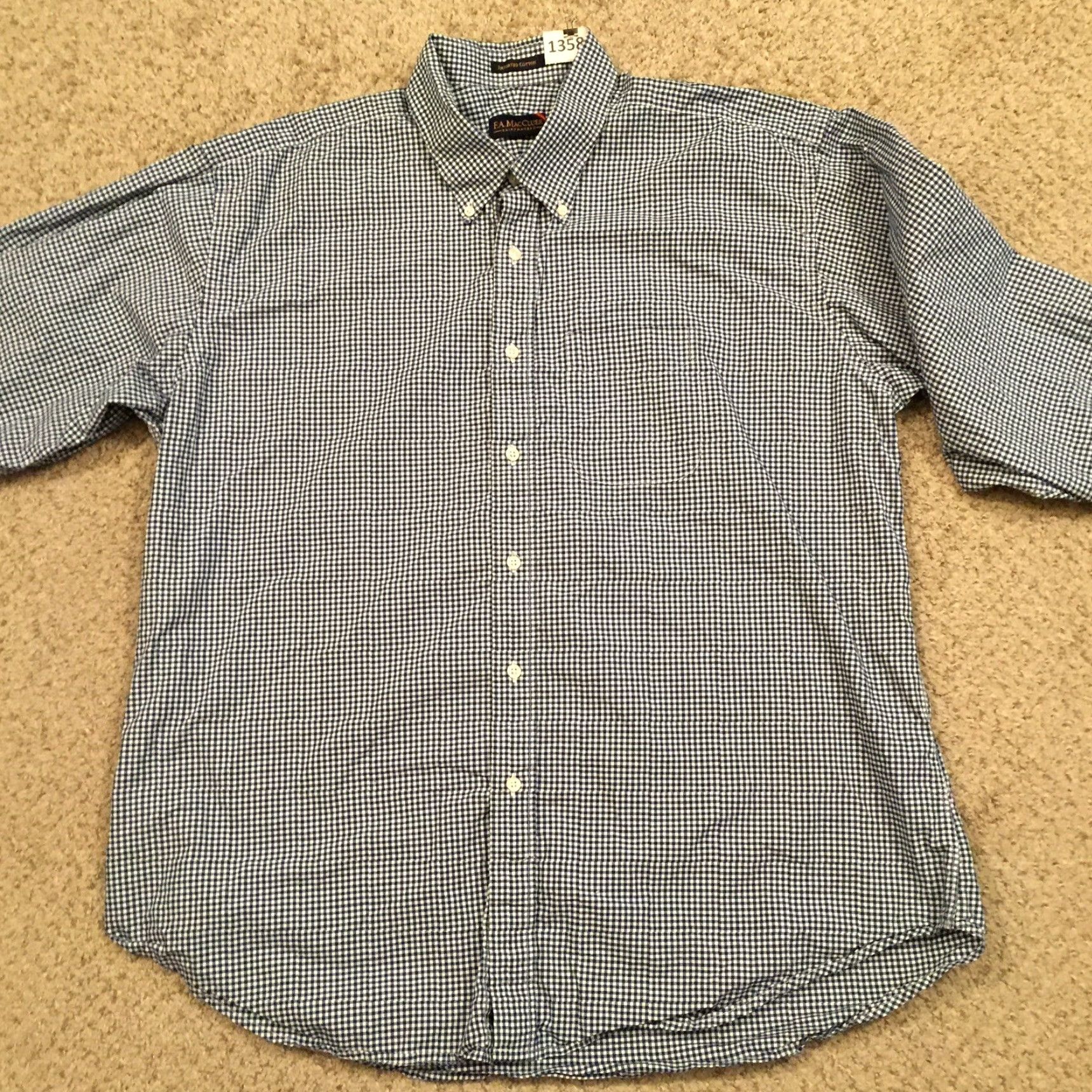Vintage FA MacCluer Shirt Mens XXL Blue Plaid Long Sleeve Button Down Size US XXL / EU 58 / 5 - 5 Thumbnail