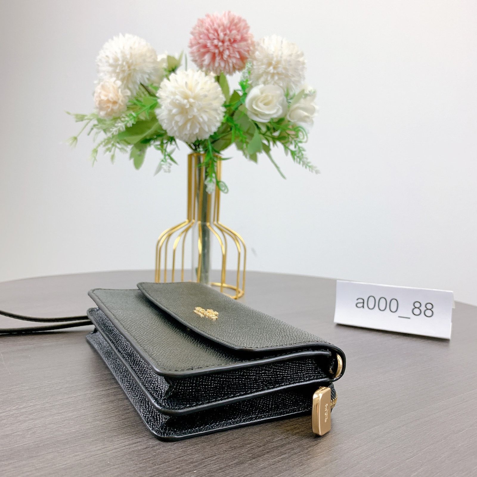 Coach Coach F73793 Foldover Wristlet IN BLACK Size ONE SIZE - 4 Thumbnail