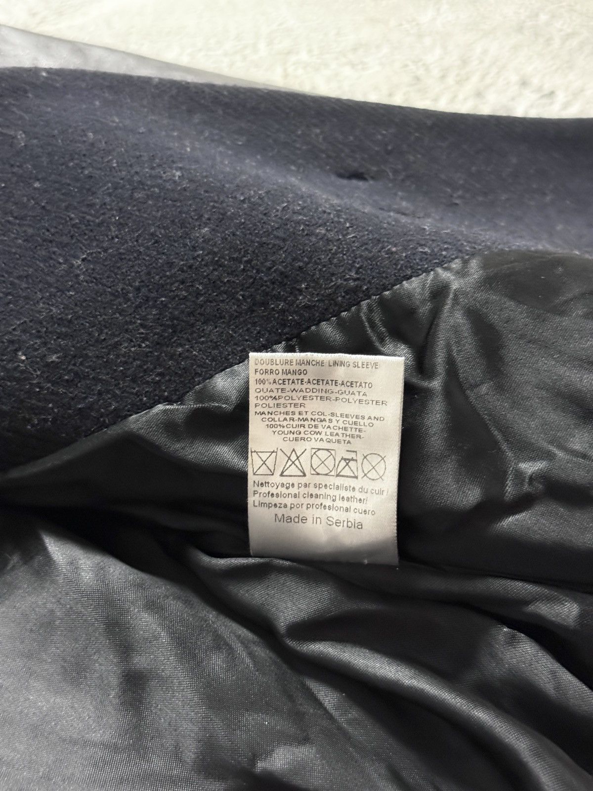 Sandro Sandro coat heavy wool black leather sleeves detachable hood Size US M / EU 48-50 / 2 - 4 Thumbnail
