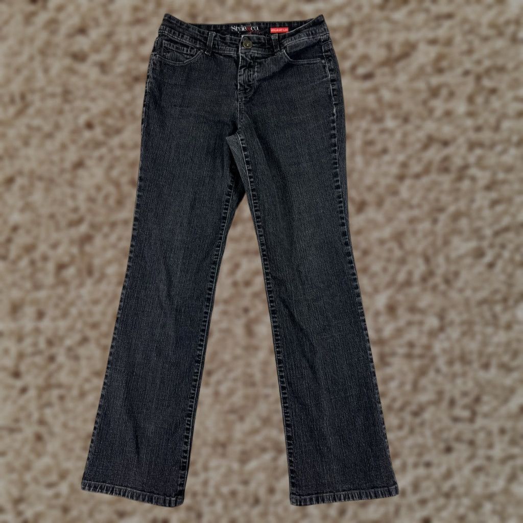 Vintage Style&co. Jeans Women’s Pants Black Cotton Blend Denim Straight Leg 26x29 Regular 4 Vintage? No Size 27" / US 4 / IT 40 - 1 Thumbnail