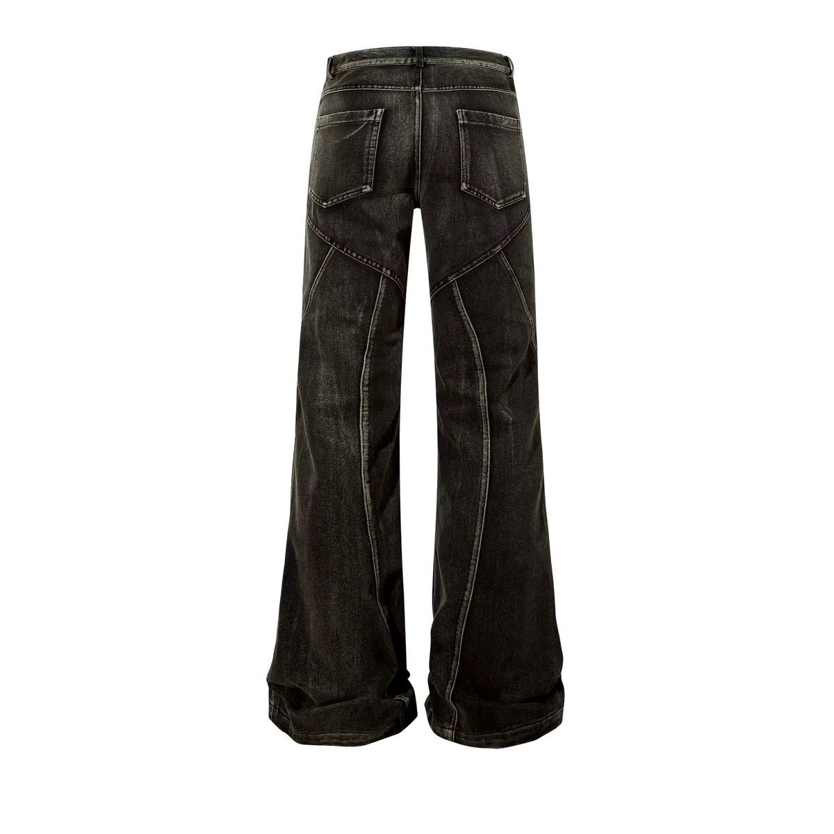 Designer × Vintage Streetwear Design Washed Loose Spliced Jeans Pants Size US 32 / EU 48 - 2 Thumbnail
