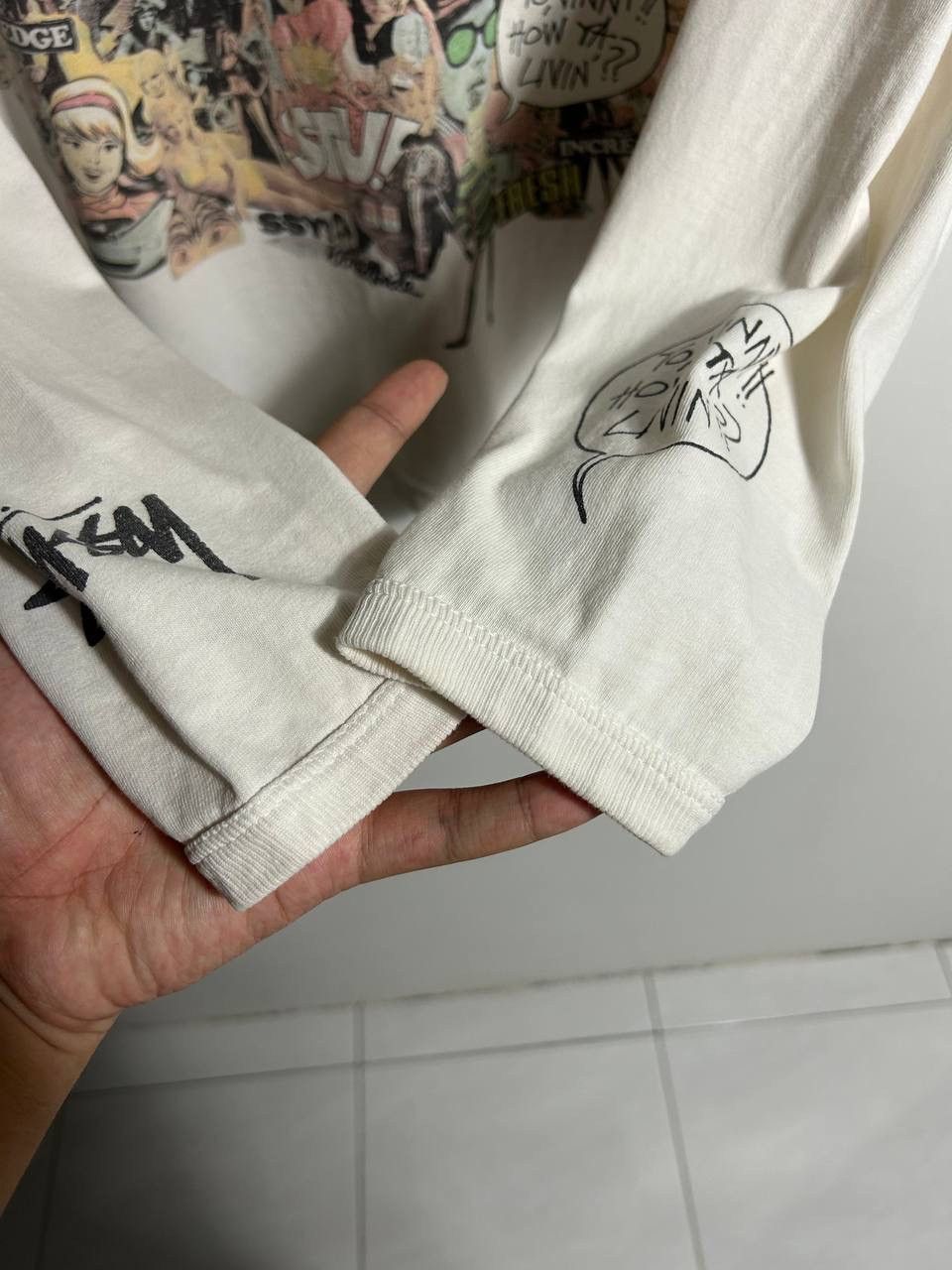 Stussy Vintage Distressed Stussy Yo Vinny! LS Shirt Size US M / EU 48-50 / 2 - 13 Thumbnail