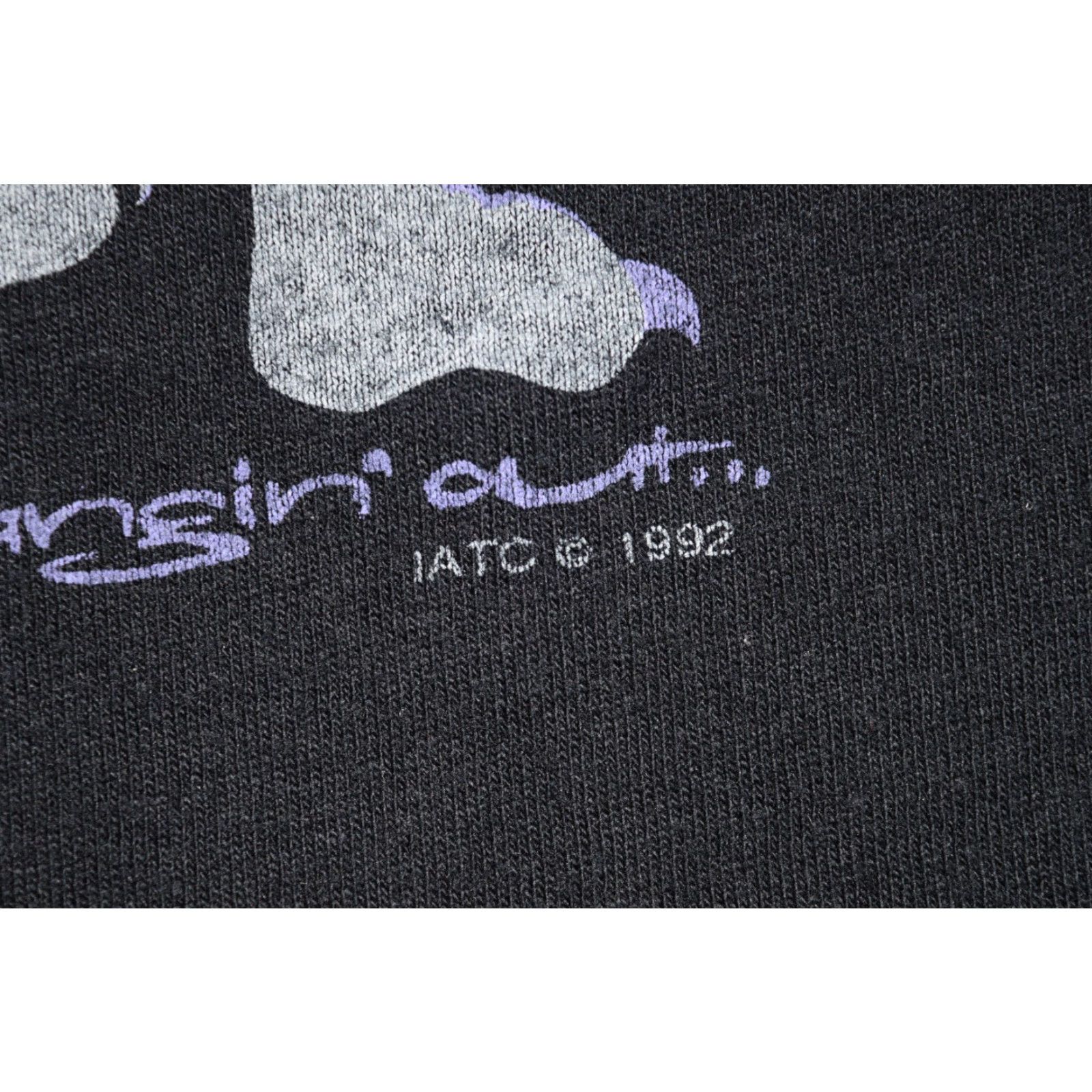 Vintage VINTAGE 90S DOG BALLS JUST HANGIN OUT T-SHIRT LARGE PRINT GREY FUNNY JOKE L USA Shirt Mens T-Shirt Size L Black Cotton SHORT SLEEVE ROUND NECK DOT BBN Size US L / EU 52-54 / 3 - 3 Thumbnail