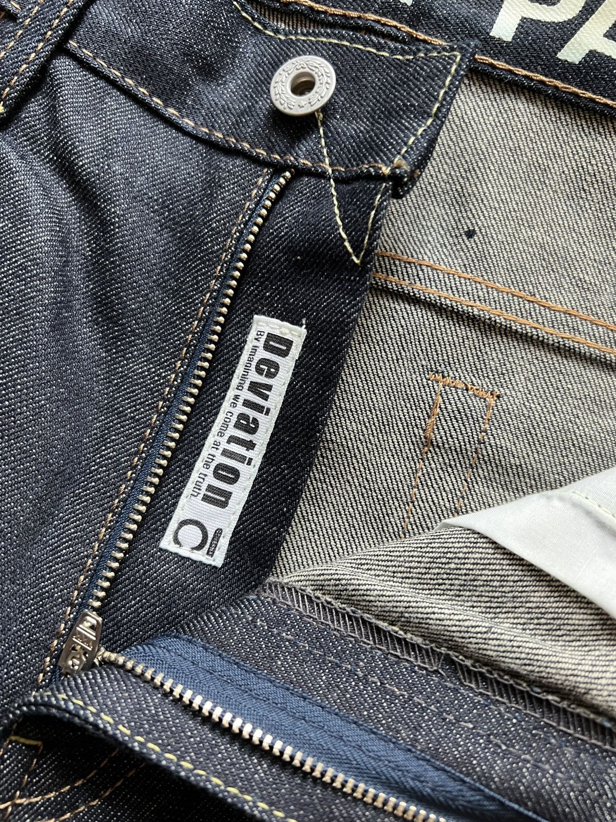 Japanese Brand Rigid Orange Selvedge Denim Jeans Size US 33 - 6 Thumbnail