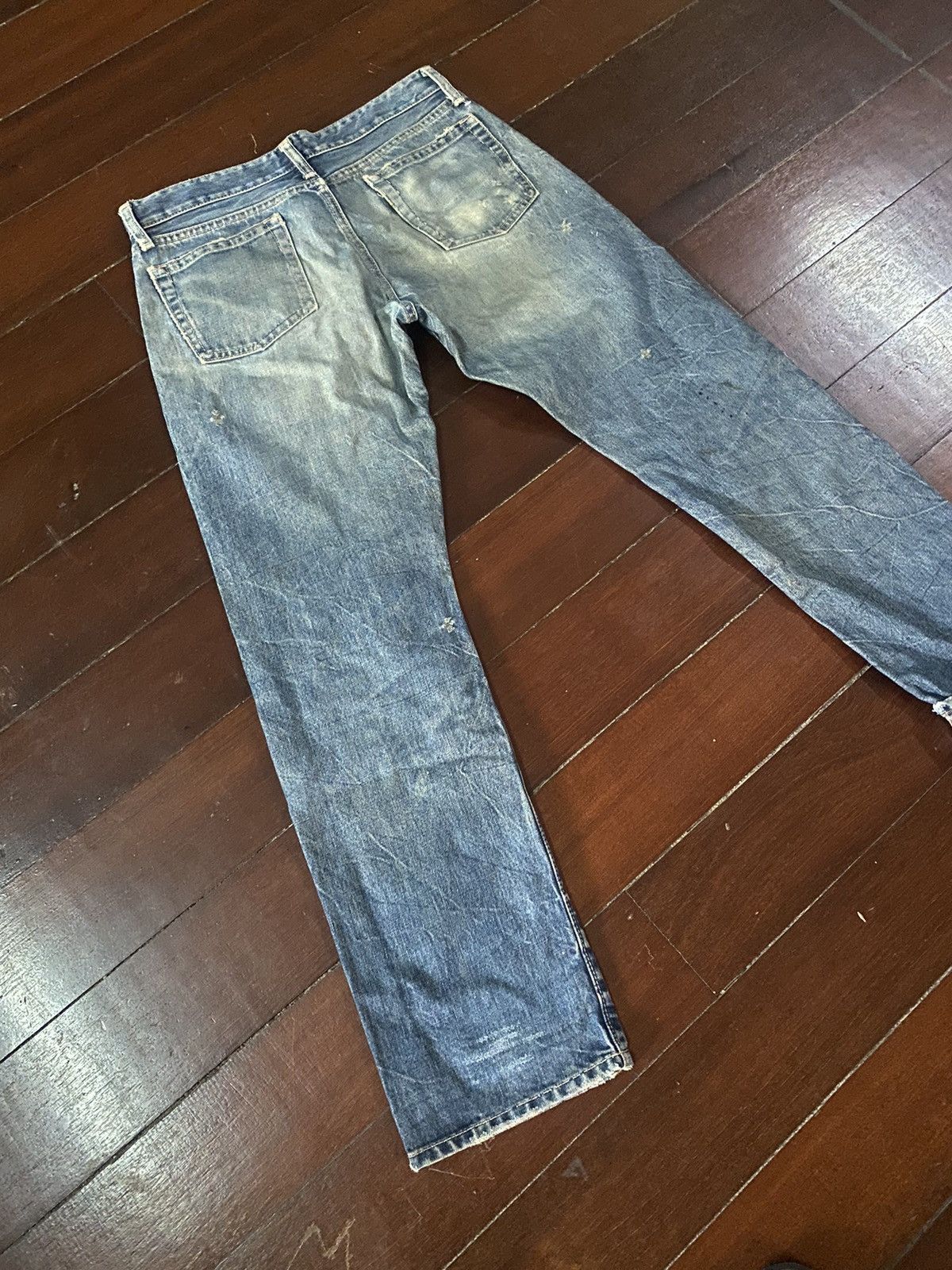 Blue Blue Japan FIRE 🔥 BLUE BLUE JAPAN SASHIKO BORO STITCH DISTRESSED Size US 32 / EU 48 - 11 Thumbnail