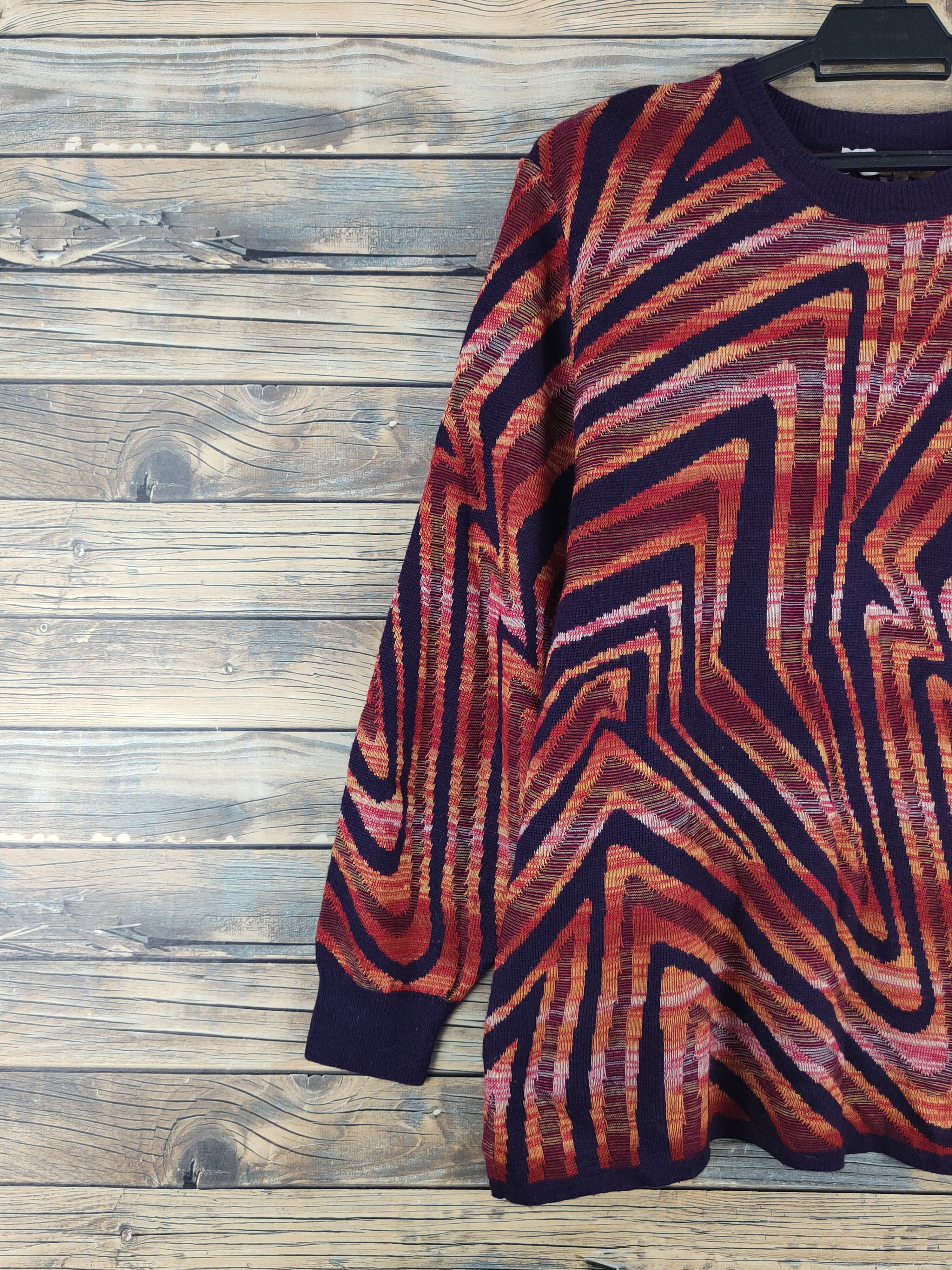 Japanese Brand Pearl Pear Purple Orange Knitwear Sweatshirts #W2158 Size M / US 6-8 / IT 42-44 - 3 Thumbnail