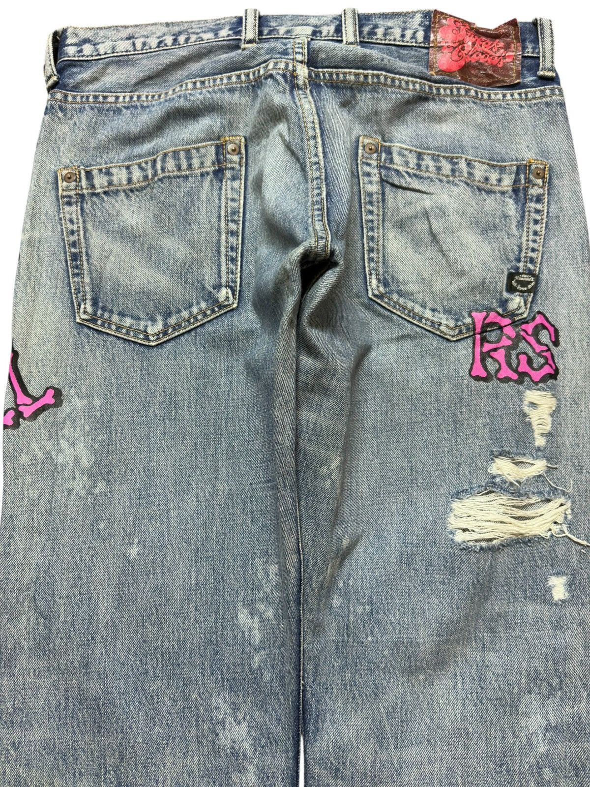 Hysteric Glamour Vintage RNA.Inc Ripped Printed Distressed Denim Size US 32 / EU 48 - 6 Thumbnail