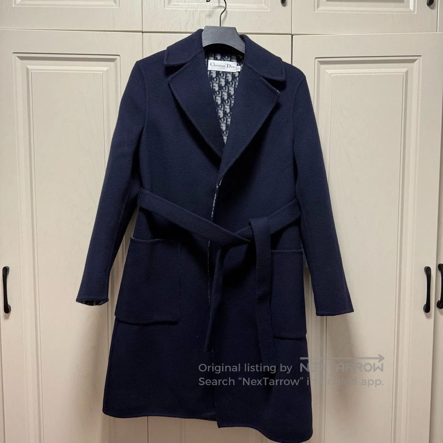 Dior Dior Reversible Wool Coat with Belt. Size S / US 4 / IT 40 - 1 Thumbnail
