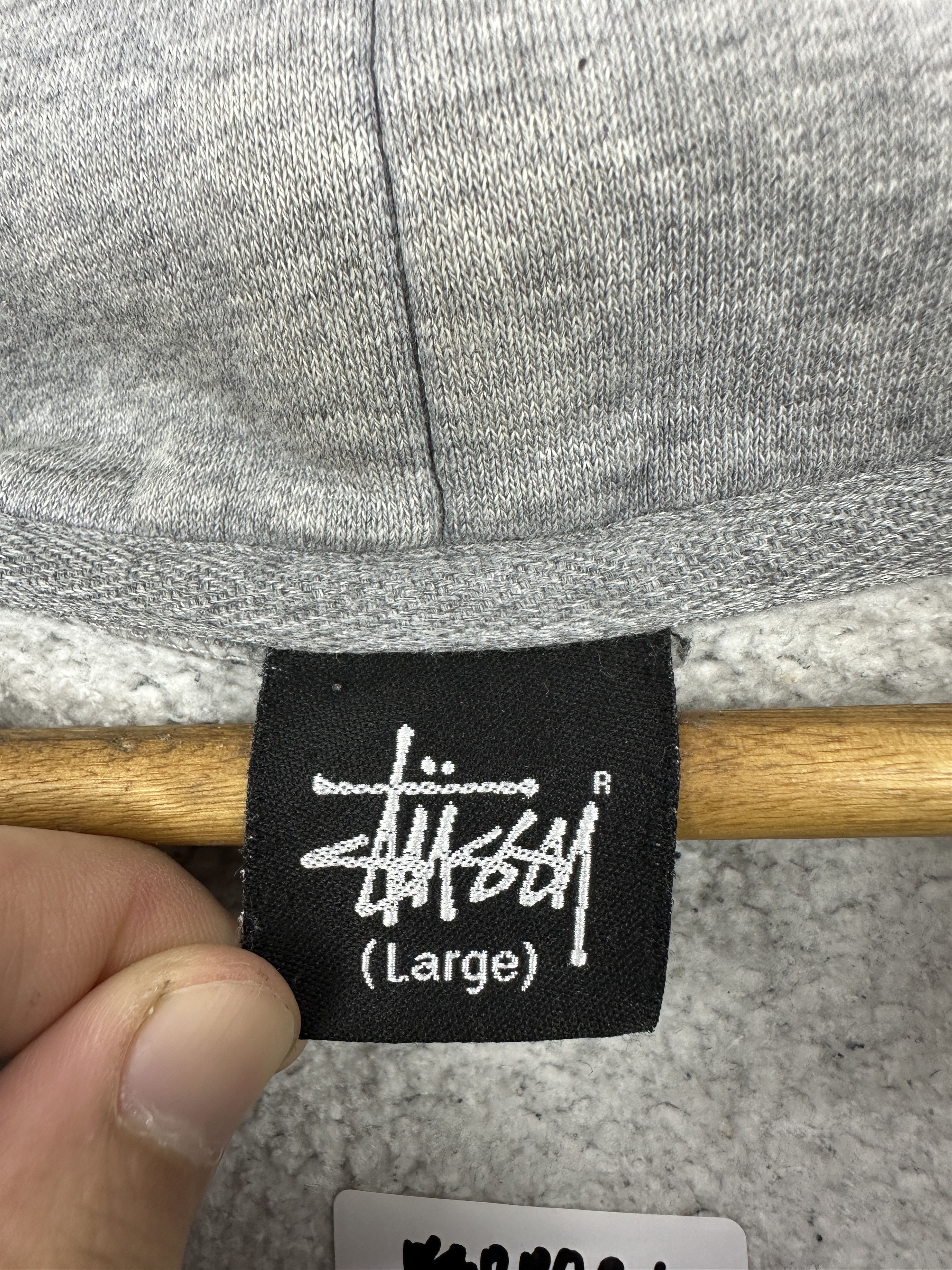 Stussy Vintage Stussy Big Logo Zip Up Hoodie Heather Grey BP0021 Size US L / EU 52-54 / 3 - 5 Thumbnail