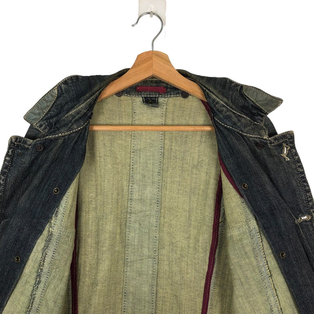 Japanese Brand 🔥VINTAGE DENIM BIKER JACKET BIG POCKET PRIDE Size US M / EU 48-50 / 2 - 10 Thumbnail