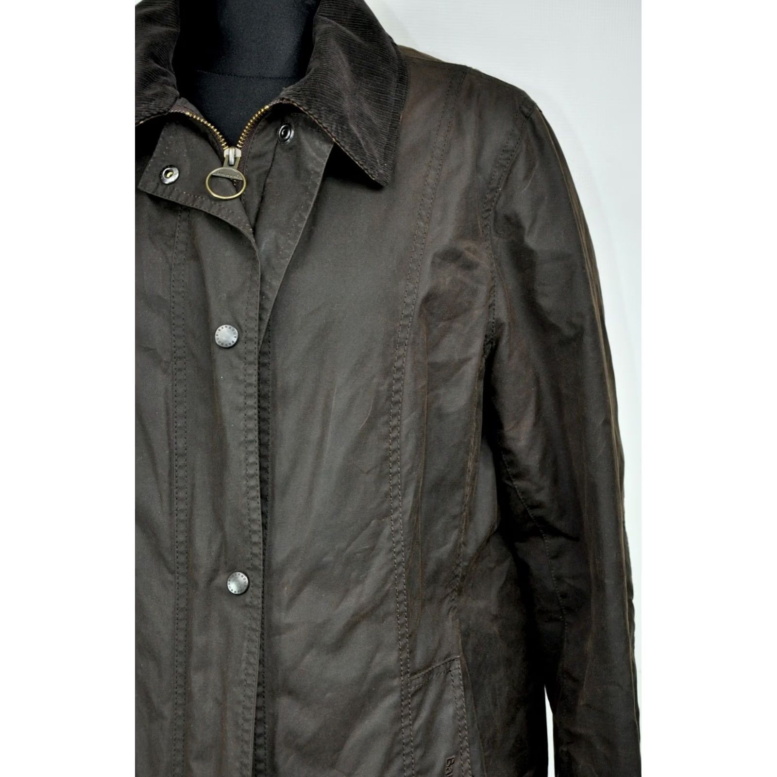 Barbour BARBOUR BELSAY Waxed Cotton Jacket Coat Brown size US 14 UK 18 Womens Regular Size XS? Size XL / US 12-14 / IT 48-50 - 7 Thumbnail