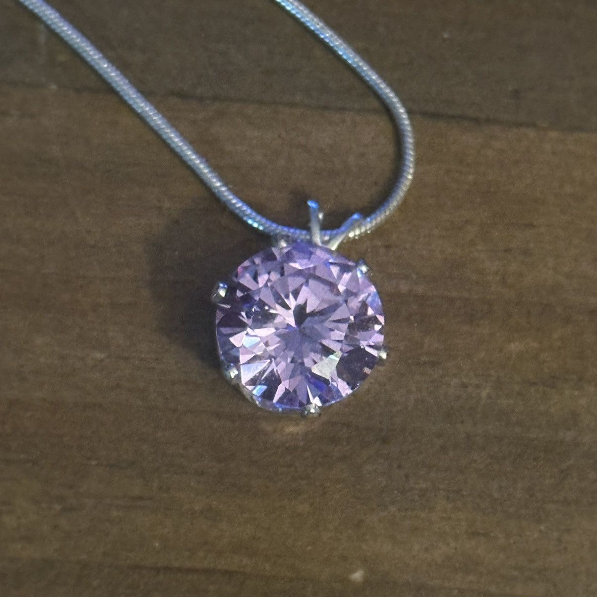 Other Silver tone pink rhinestone pendant necklace Size ONE SIZE - 4 Thumbnail