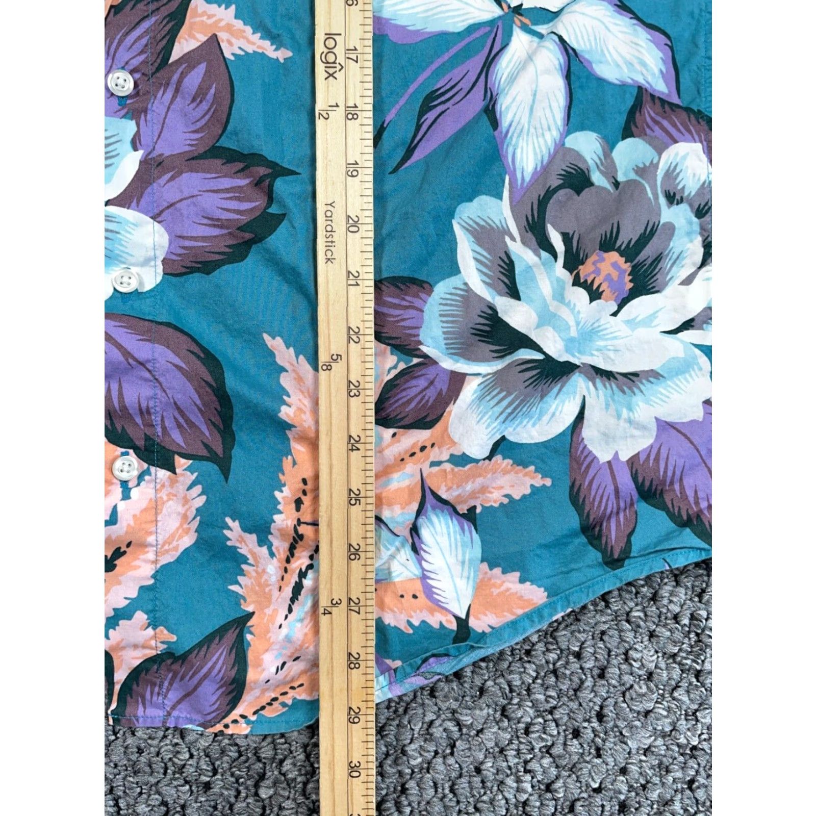 Bonobos Bonobos Shirt Adult XL Blue Purple Floral Pattern Slim Tailored Fit Cotton Mens Size US XL / EU 56 / 4 - 7 Thumbnail