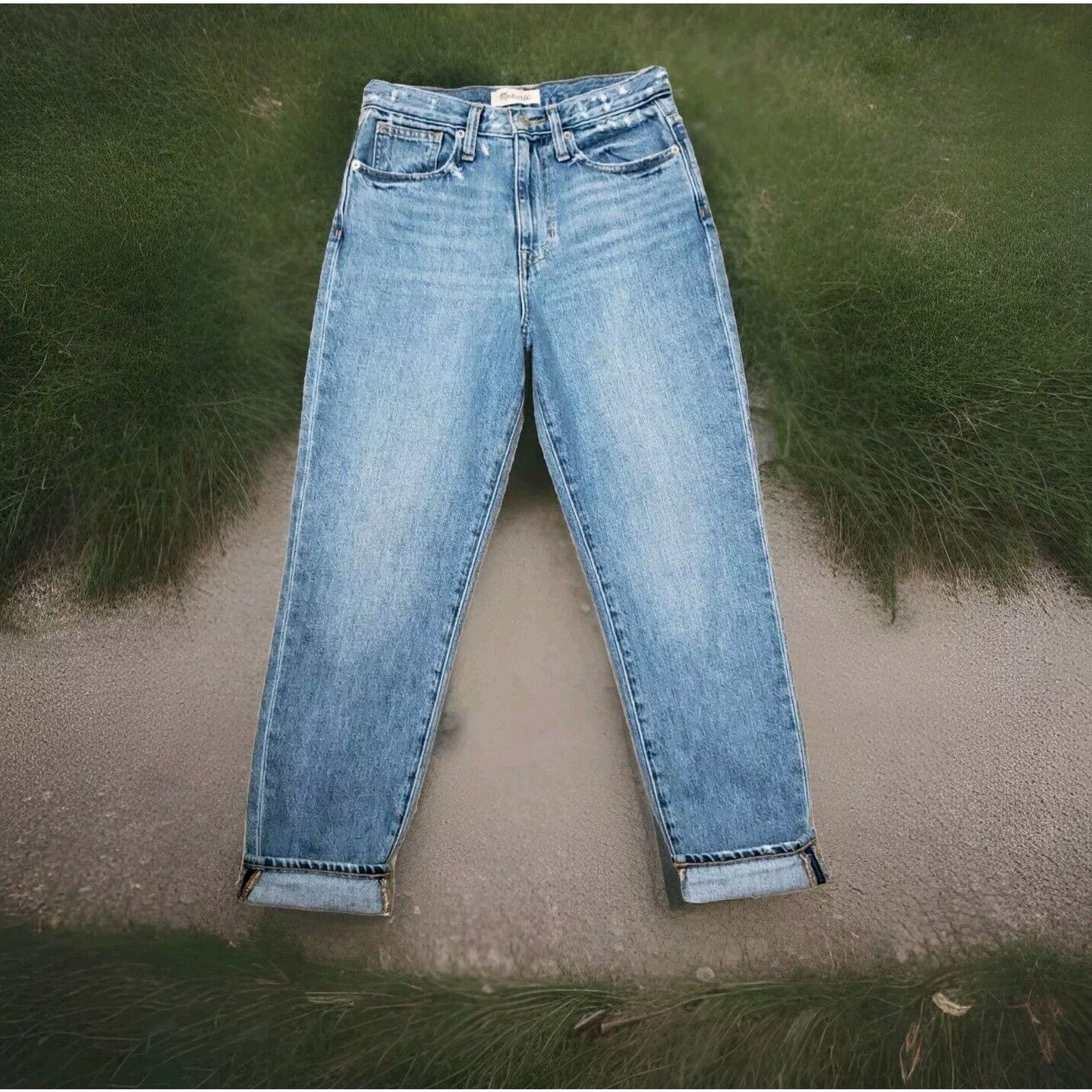 MADEWELL The Mom jean High Rise In Melva Wash Tapered Leg 25