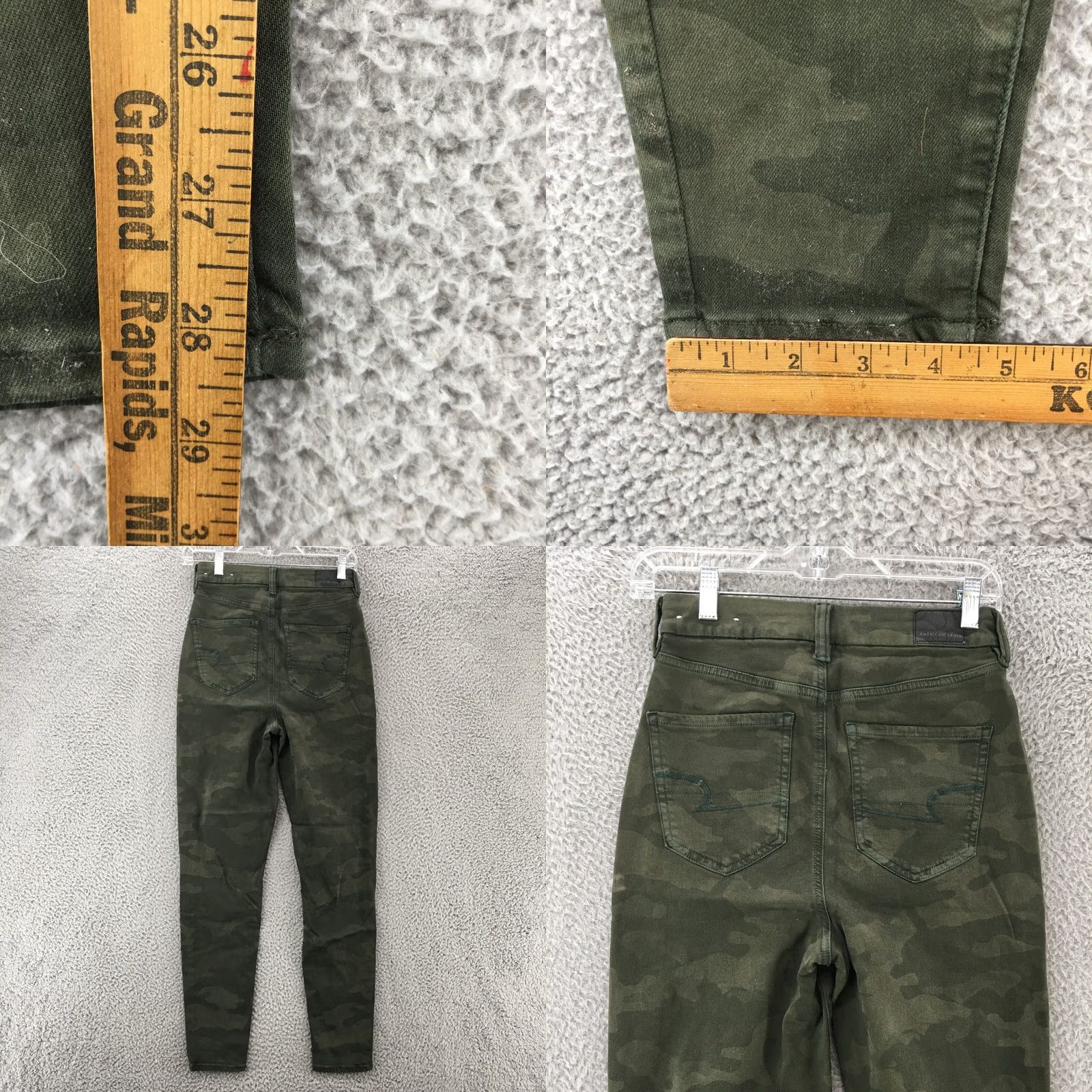 American Eagle Outfitters American Eagle Outfitters Next Level Stretch Curvy Super Hi-Rise Jegging Womens 4 Reg Green Size 27" / US 4 / IT 40 - 8 Thumbnail