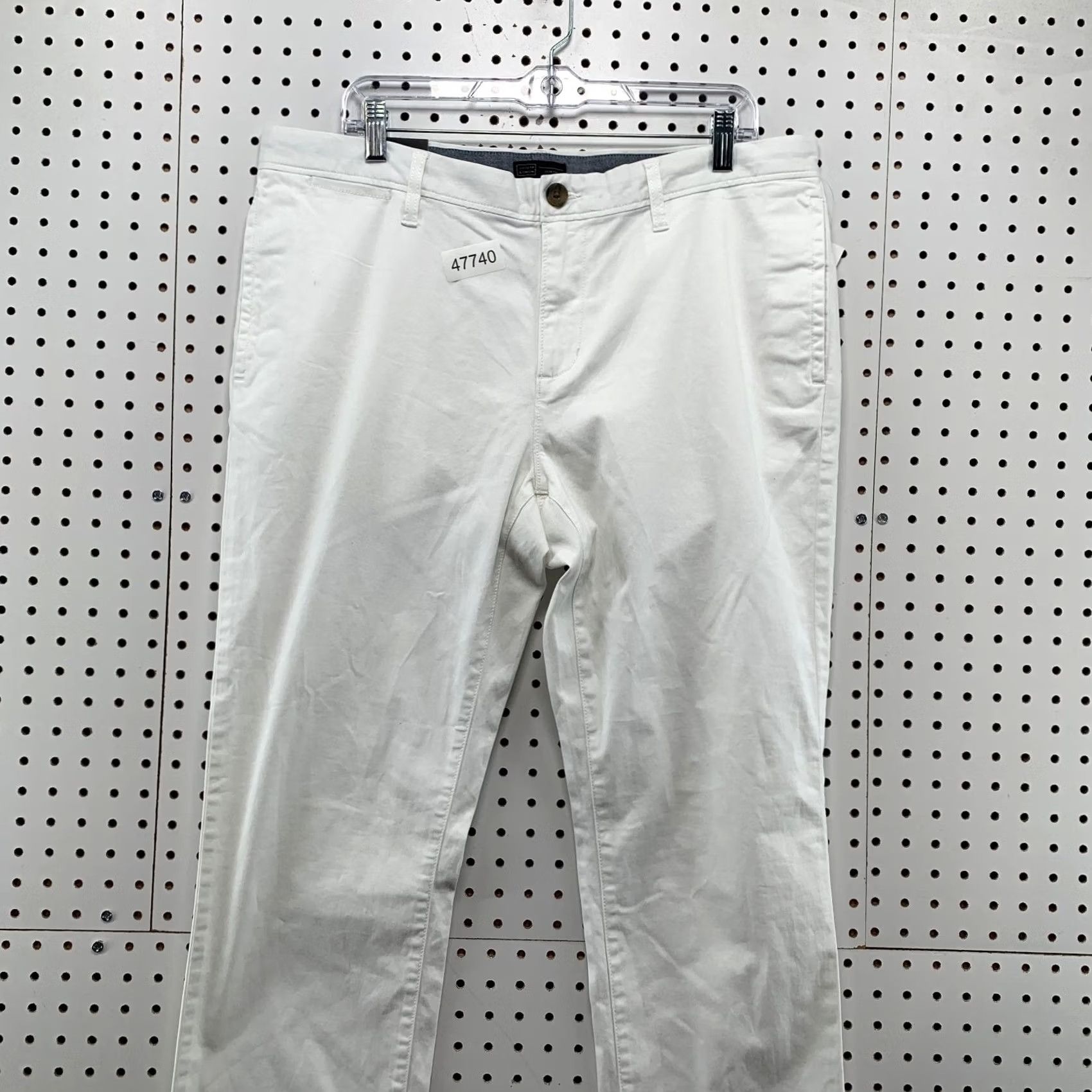 Vintage 14th & Union Chino Pants Mens 36X34 White Slim Fit Stretch NWT Work Preppy Casual Pants Size US 36 / EU 52 - 3 Thumbnail