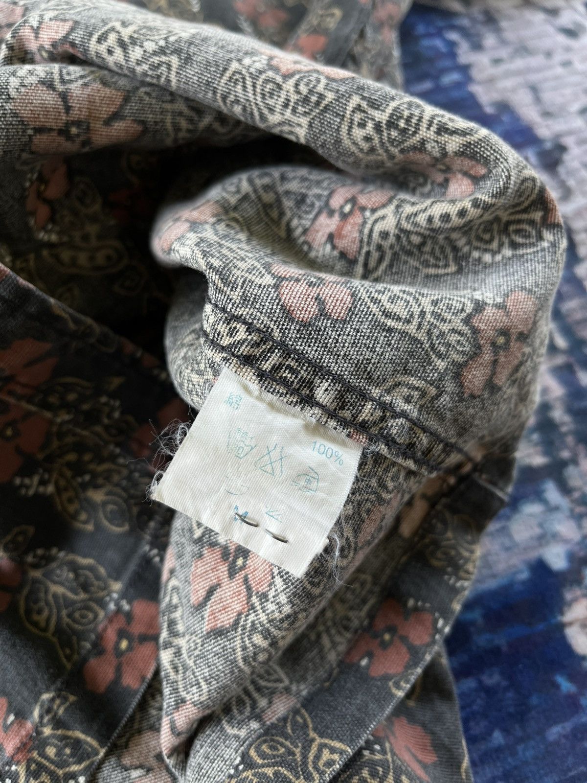 Johnbull × Vintage 🔥RARE Vintage John Bull Flower Full Print Shirt Button Up Size US L / EU 52-54 / 3 - 7 Thumbnail