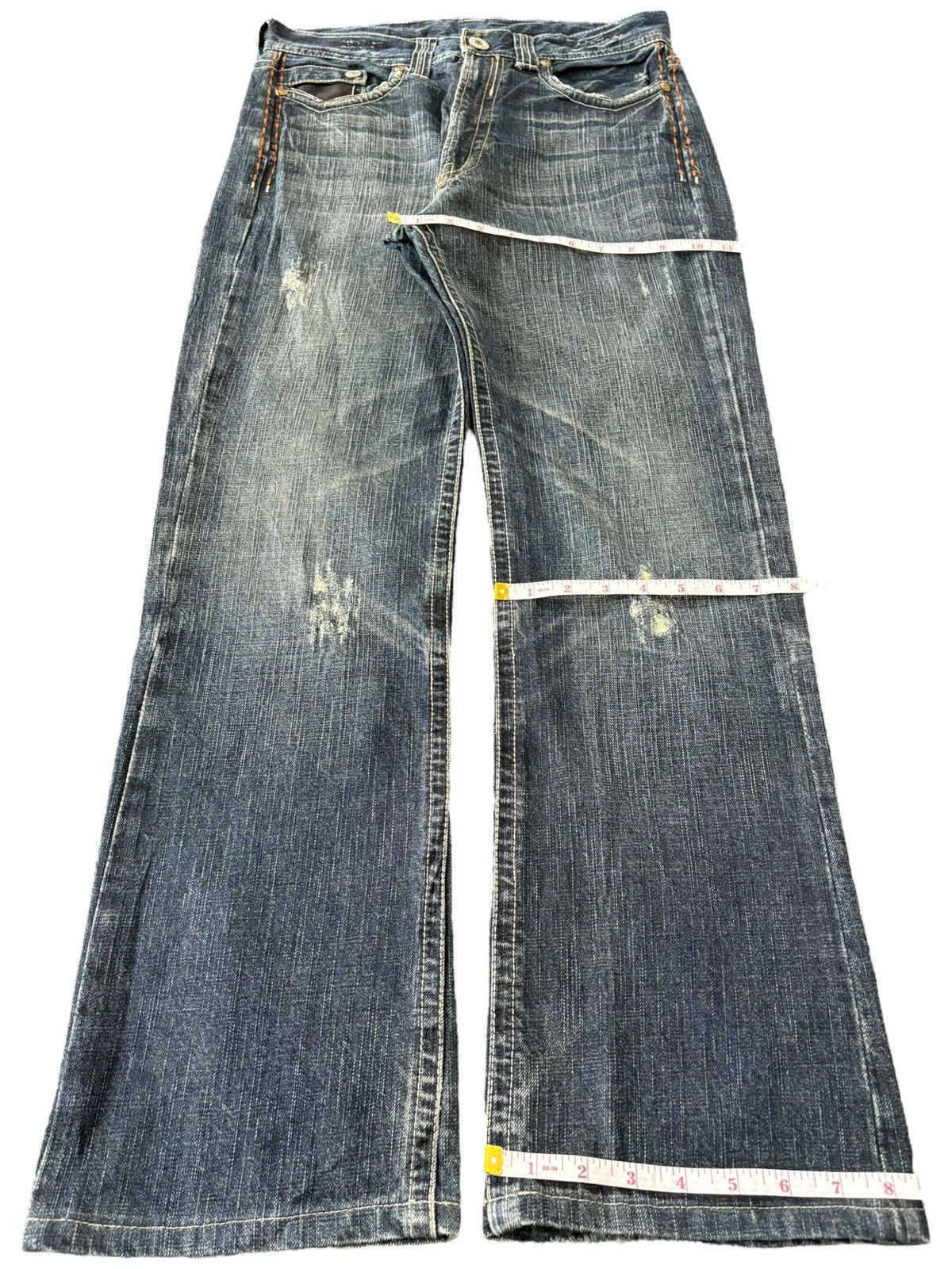 Japanese Brand Vintage Japanese Brand Distressed Bootcut Jeans Size US 30 / EU 46 - 12 Thumbnail