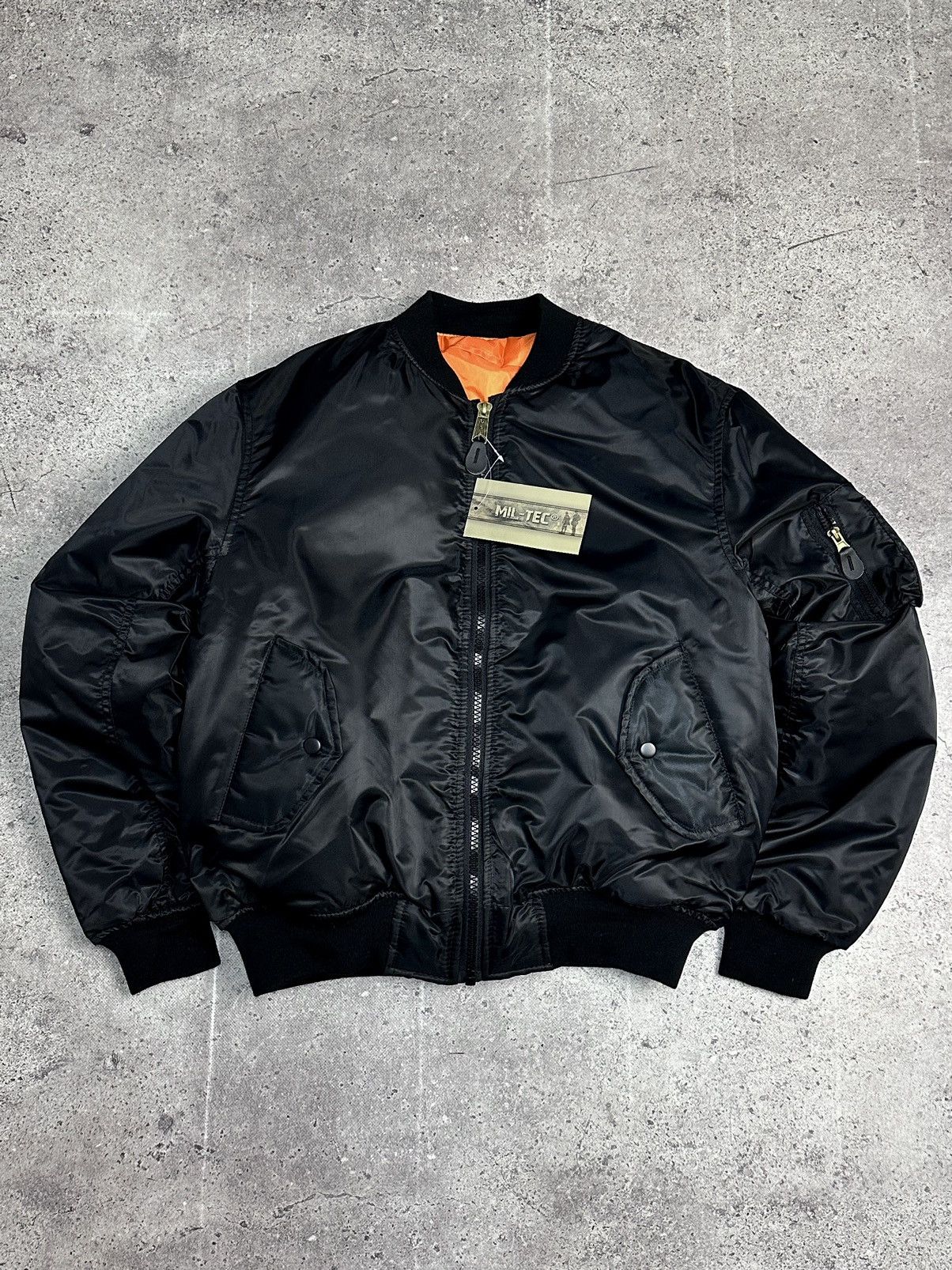 14th Addiction Japan Jacket Mil-tec Black MA-1 bomber Japan Goa Opium Y2K Size US M / EU 48-50 / 2 - 2 Thumbnail