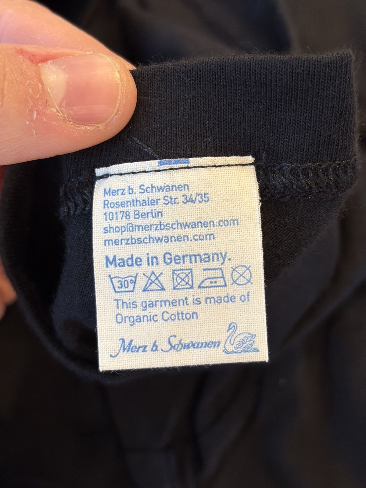 Merz B. Schwanen Merz B Schwanen 1950s BLACK CLASSIC FIT LIGHTWEIGHT T-SHIRT Size US XL / EU 56 / 4 - 2 Thumbnail