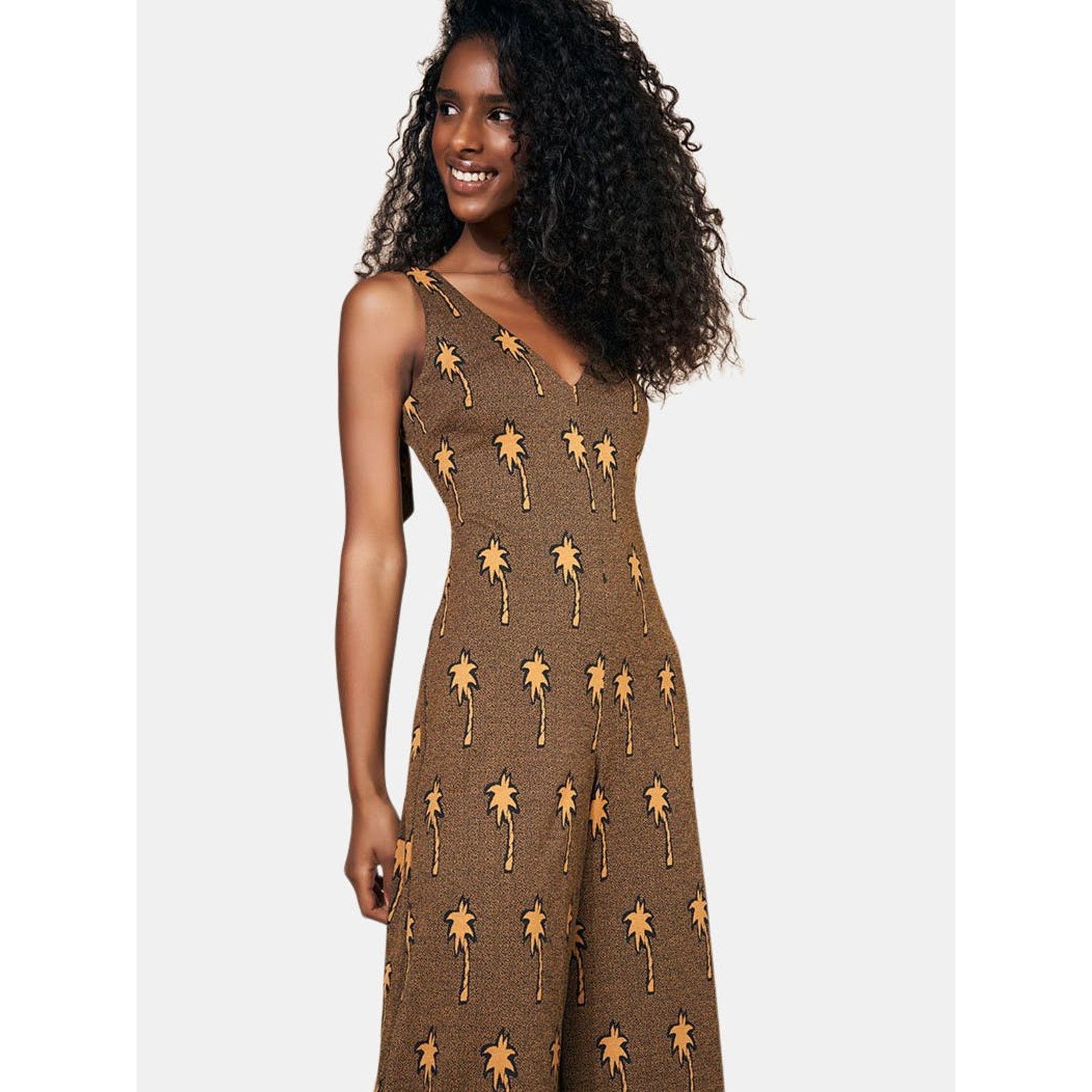 Anthropologie × Hutch New Anthropologie Mimi Jumpsuit by Hutch $209 X-SMALL Brown Size 25" / US 0 / IT 36 - 3 Thumbnail