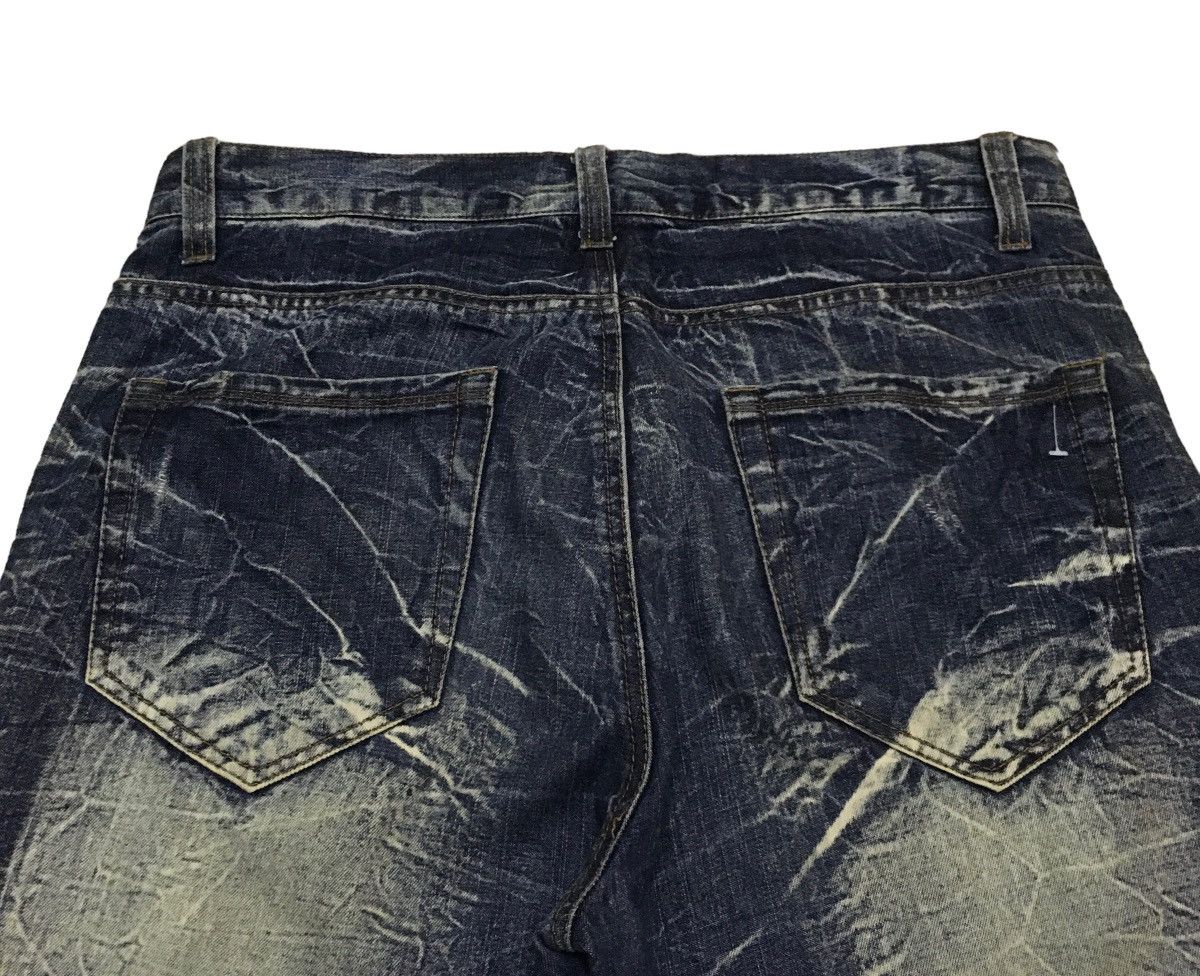 If Six Was Nine × LOWBOX × Vintage Lowbox Asymmetrical Muddy Wash Cargo Flared Denim Jeans 90s Size US 35 - 4 Thumbnail