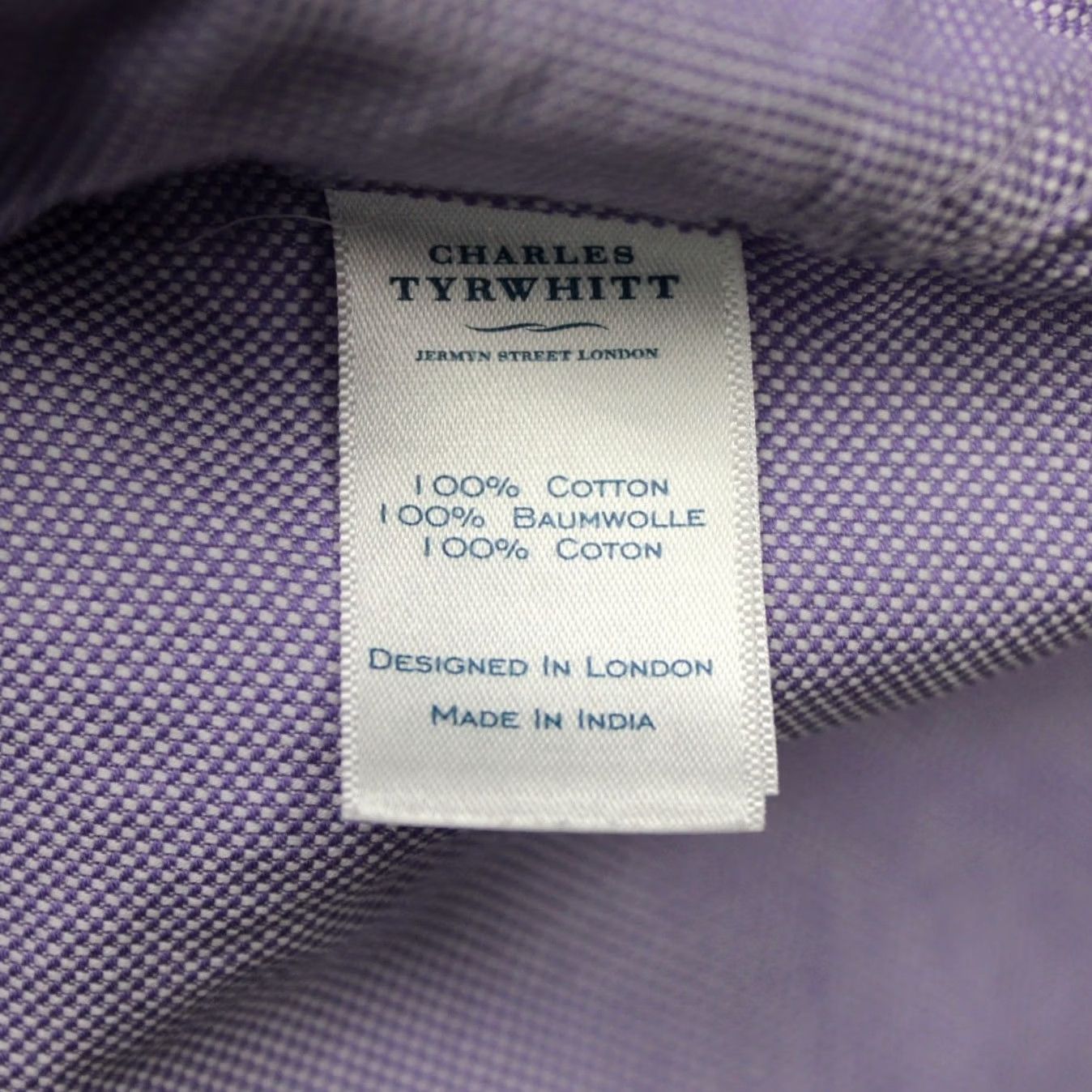 Charles Tyrwhitt Charles Tyrwhitt Shirt Men 16 1/2 36 Purple Classic Fit French Cuff Long Sleeve Shirt Size US XL / EU 56 / 4 - 7 Thumbnail