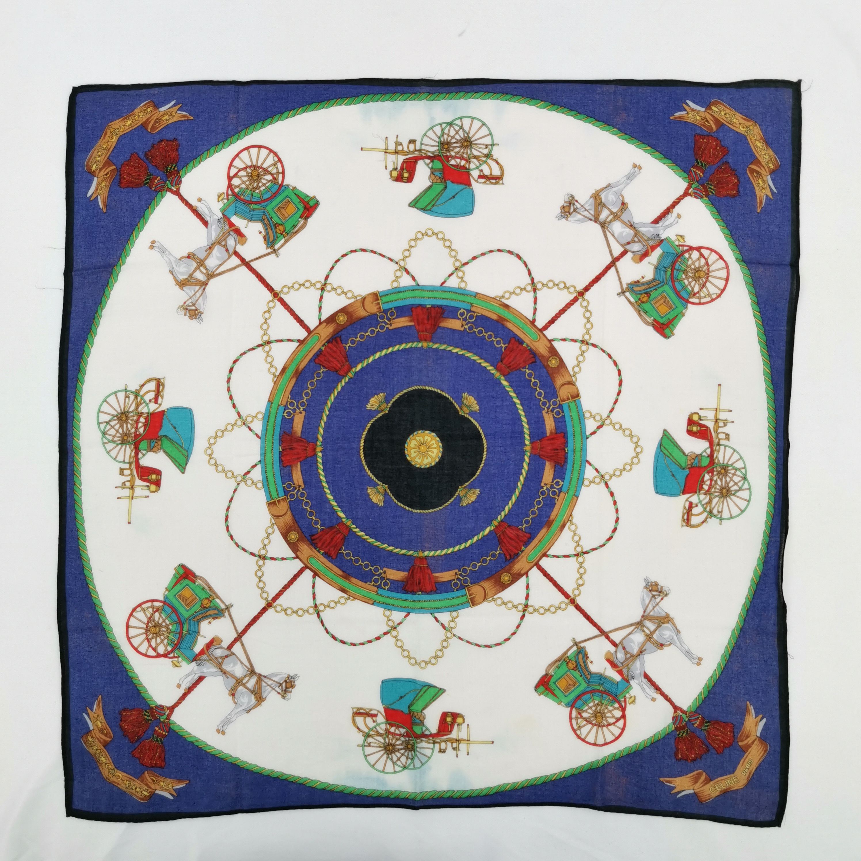 Celine Vintage CELINE Paris Handkerchief Neckerchief Bandana Size ONE SIZE - 2 Thumbnail