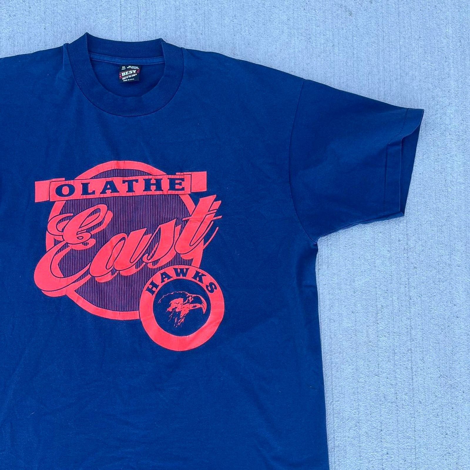 Fruit Of The Loom Vintage olathe east graphic tshirt Size US XL / EU 56 / 4 - 2 Thumbnail