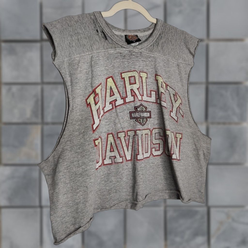 Harley Davidson VINTAGE Harley Davidson Tank Shirt Unisex Adults XL Gray Size XL / US 12-14 / IT 48-50 - 1 Thumbnail