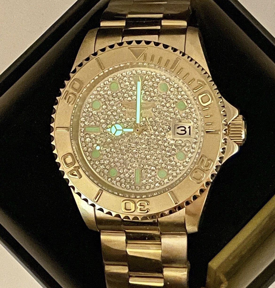 Invicta Invicta ProDiver Velaquest 50284 Automatic Gold Tone 43mm Size 34 - 9 Thumbnail
