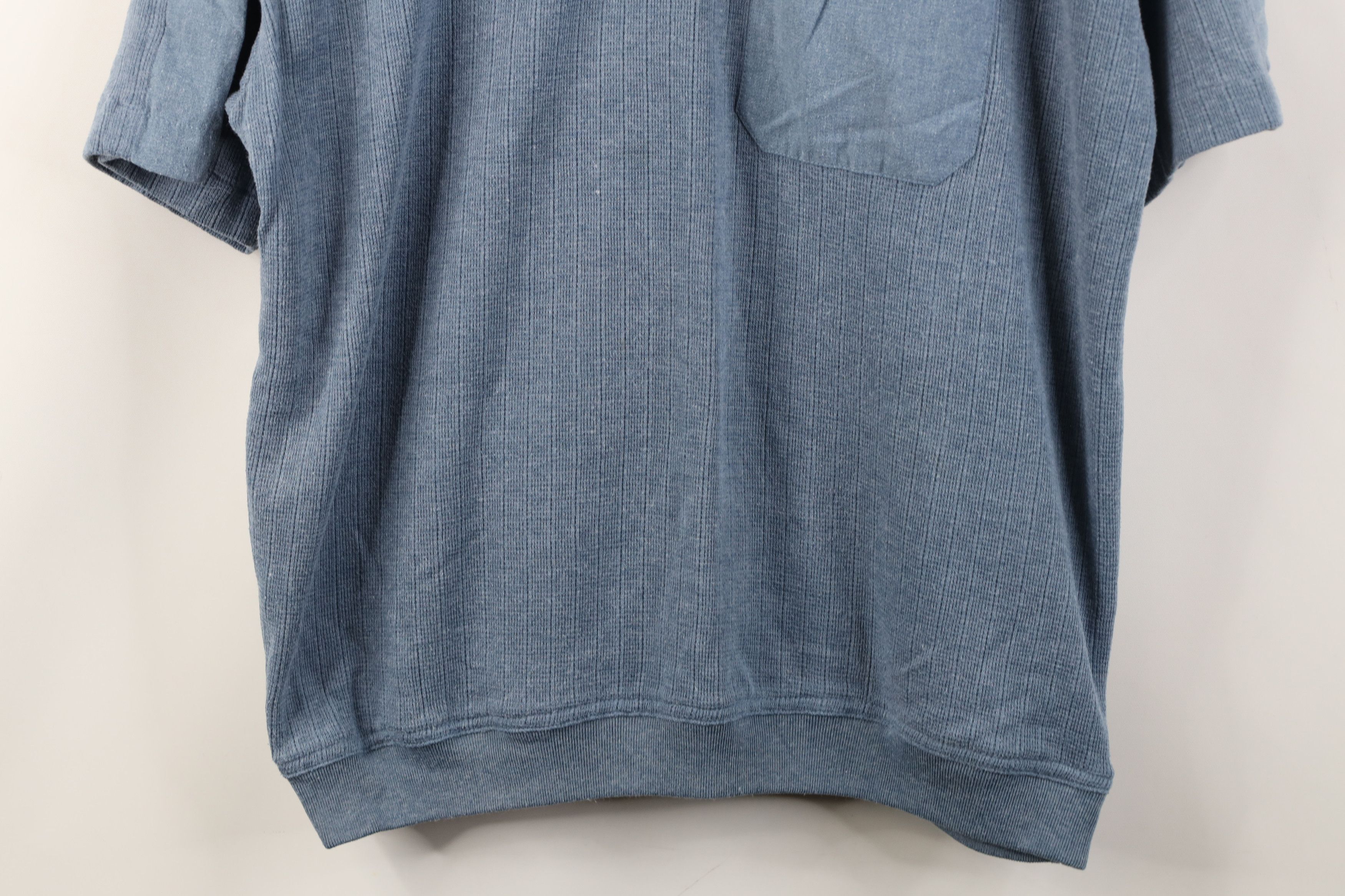 Vintage Vintage 90s Streetwear Chambray Pullover Polo Shirt Blue Size US M / EU 48-50 / 2 - 3 Thumbnail
