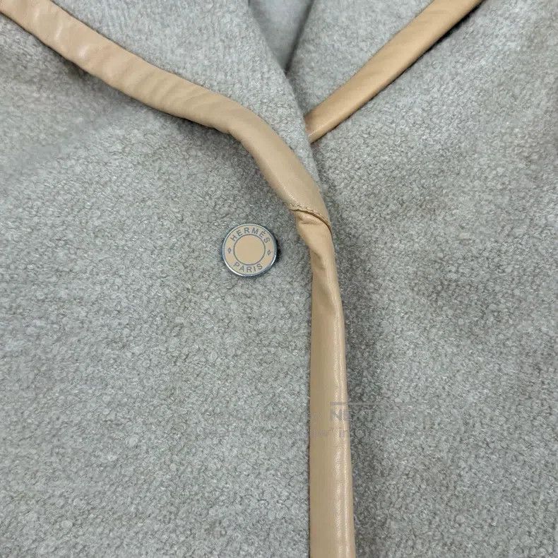 Hermes Hermes Camel Leather Patch Camel Hair Tweed Coat Size XS / US 0-2 / IT 36-38 - 7 Thumbnail