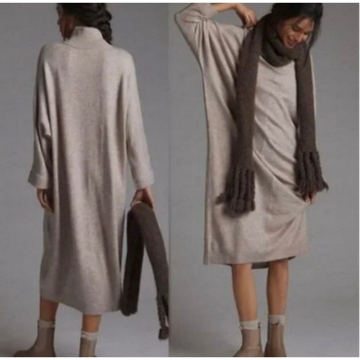 Anthropologie Anthropologie Saturday Sunday Midi Sweater Dress XS OVERSIZD Size XS / US 0-2 / IT 36-38 - 1 Thumbnail