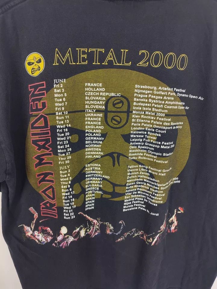 Vintage Iron Maiden t Shirt Bruce Dickinson Official Metal 2000 Size US L / EU 52-54 / 3 - 7 Thumbnail