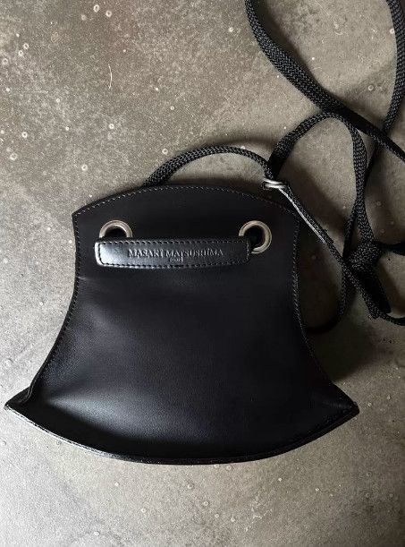 Masaki Matsushima 90s Architectural Series Boat-Style Leather Shoulder Bag Size ONE SIZE - 3 Thumbnail