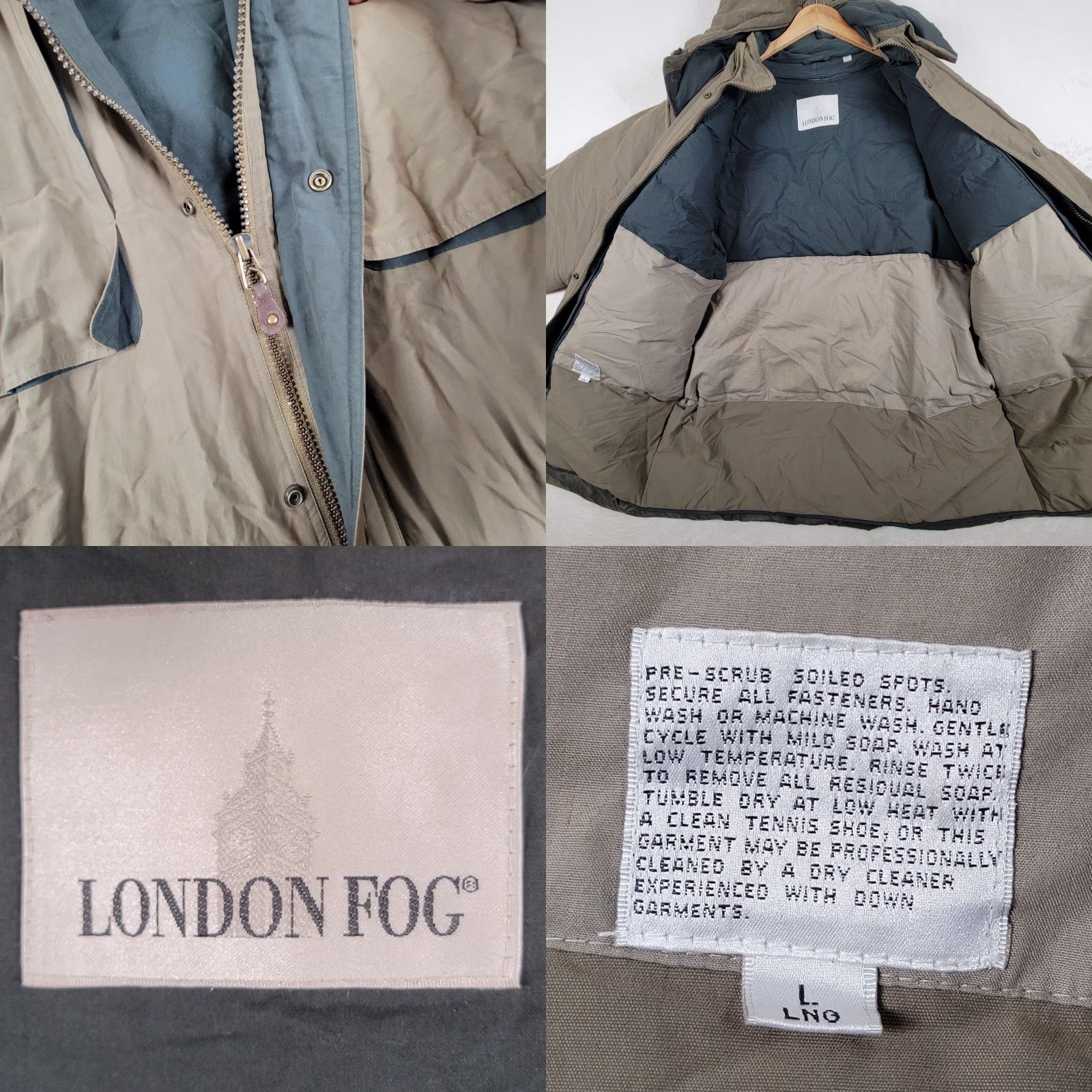 London Fog VINTAGE London Fog Down Liner 3way All Season Shell Hood Jacket Mens Regular L Brown Size US L / EU 52-54 / 3 - 11 Thumbnail