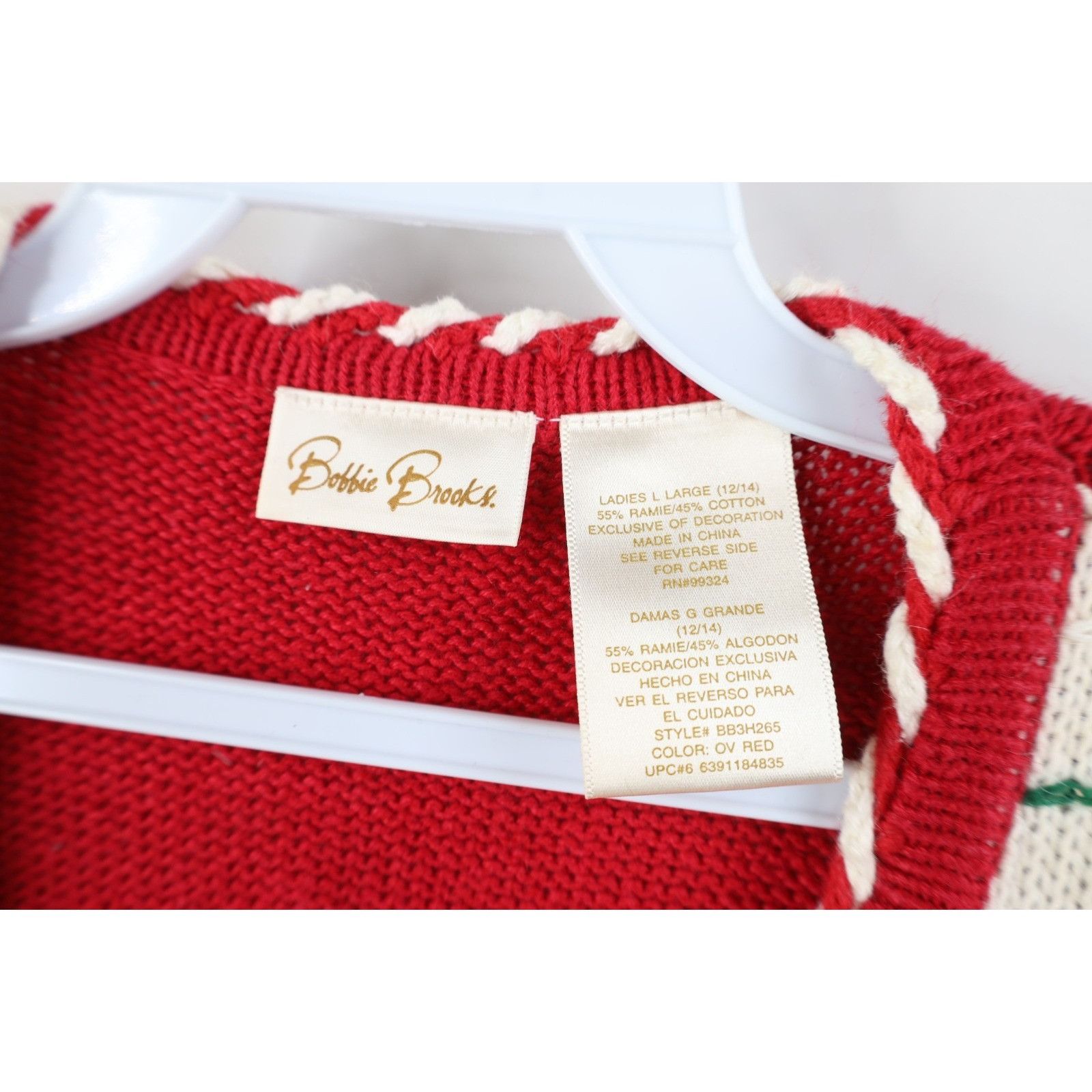 Vintage Vintage 90s Christmas Tree Dove Cardigan Sweater Vest Size L / US 10 / IT 46 - 9 Thumbnail