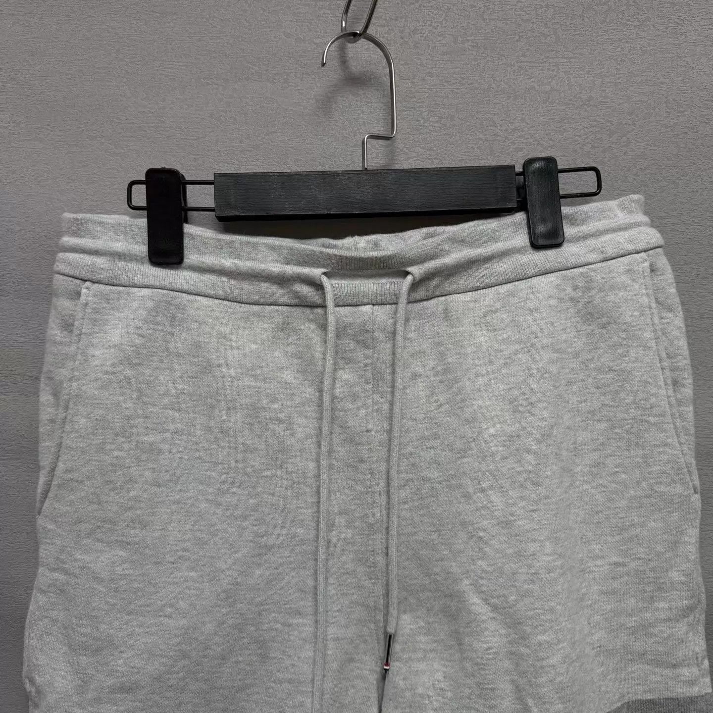 Thom Browne TB 4-bar stripe drawstring short light gray 2 like new Size US 31 - 2 Thumbnail