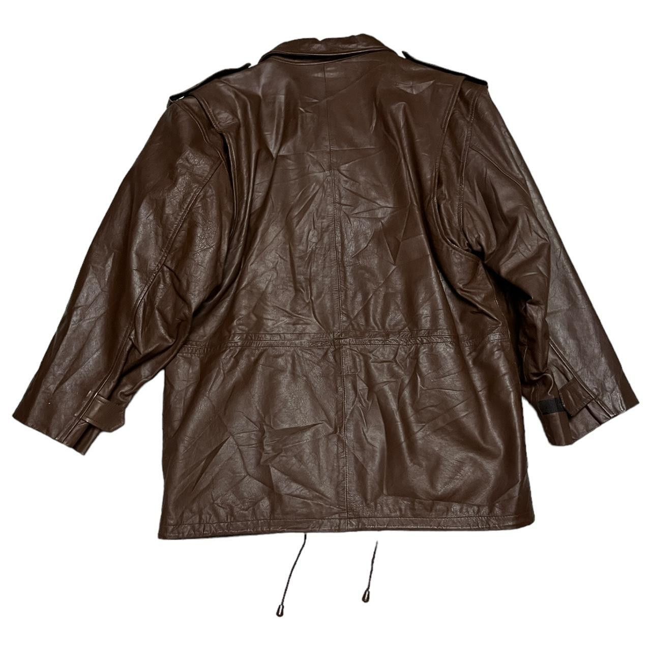 Vintage Vintage 90s GENUINE LEATHER Brown Retro Coat Size US S / EU 44-46 / 1 - 2 Thumbnail